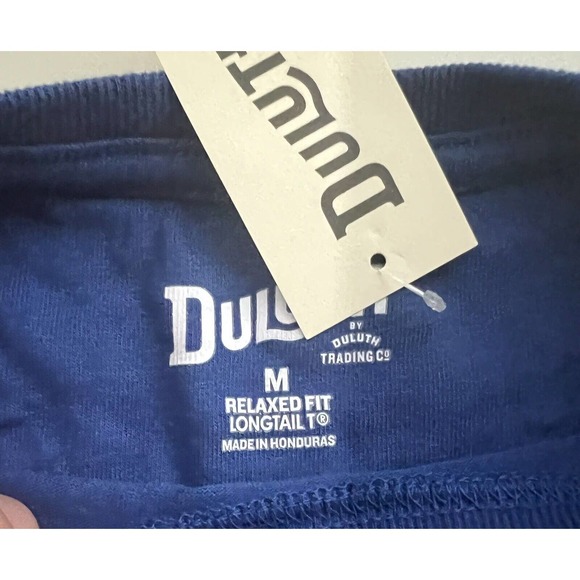 Duluth Trading Henley Shirt Mens Medium Longtail‎ Blue Fit Long Sleeve New NWT - Picture 3 of 6